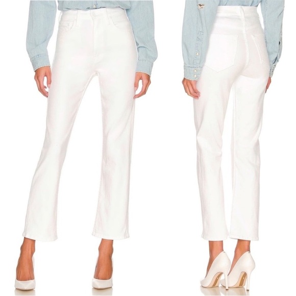 Mother Denim High Waisted Rider Ankle Jeans in Fairest Of Them All White Size 25 - Picture 2 of 15